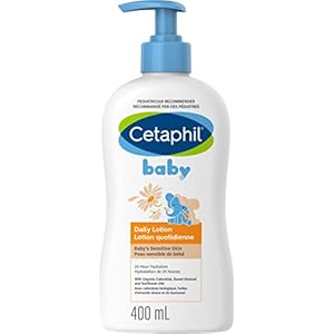 Cetaphil Baby Daily Lotion with Organic Calendula – 24hr Hydration – Sweet Almond and Sunflower Oils – 400ml Pump