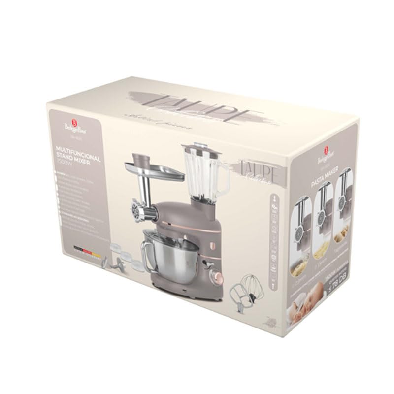 Berlinger Haus Robot kuchenny z młynkiem i mikserem, 1500 W, Taupe Collection BH-9530