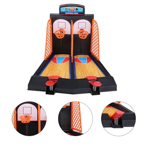 Garosa Mini-pädagogisches Basketballkorb-Doppelfinger-Schießspiel, interaktives Spielzeug für Kinder und Familie – Entwicklung und Koordination