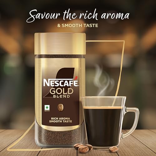 Image of NESCAFE Gold Instant Coffee Powder | Premium Imported Coffee | Freeze Dried | Rich & Smooth Taste | 50g, Jar