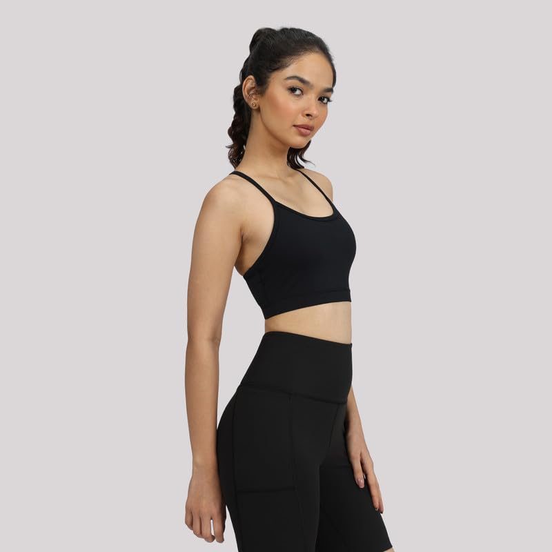 Image of BlissClub Ultimate Strappy Sports Bra | Removable Cups | Strappy Racerback Design | Elasticated Hem | CloudSoft TM Fabric