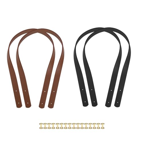 0XBIT Taschenhenkel, 4 Stück Lederriemen für Taschen, Weich und Fest, Handgefertigte Taschengriffe, Henkel für Taschen für Machen Sie Handtaschen, Umhängetaschen und DIY