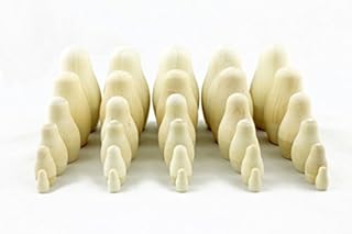 Lot 5 Matryoshka Russian Nesting Doll Babushka Blank Unpainted Set 6 Pieces Pcs Matrioshka