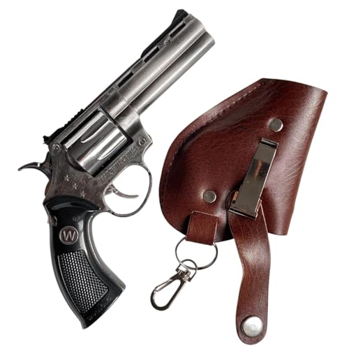 Image of Antique Lightweight Without Gas Revolver Gun Banduk Shape Cigarette Gas Lighter Pocket Lighter