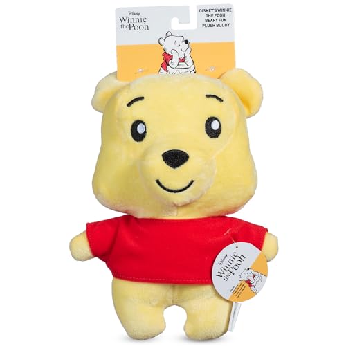 Disney for Pets Winnie the Pooh: Beary Fun Plush Buddy for Dogs 9in Dog Toys | Plush Toy for Dogs Inspired by Winnie the Pooh with Crinkle and Squeaker