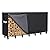 Werph 8FT Firewood Rack Outdoor,Heavy Duty Firewood Storage Rack,Outdoor Firewood Rack with Cover,Wood Rack Log Rack for Outdoor & Indoors, Black