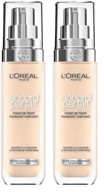 L'Oréal Paris - Fond de Teint Fluide - Hydratation 24H - Formule à l'Acide Hyaluronique - Tous les Types de Peaux - Teinte : Ivoire Rosé (1.R) - Accord...