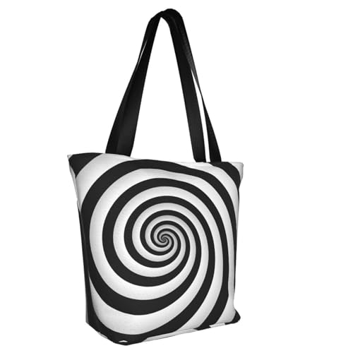 spiral optical illusion gif Print Comfortable Shoulder Bag Summer HandbagTravel Beach Work Daily Use Versatile Carry2