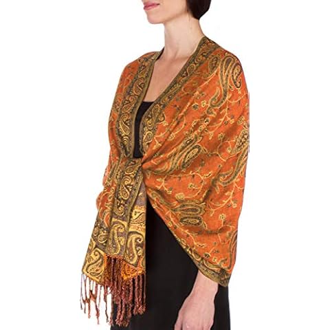 Châle Sakkas Double Épaisseur Orange Cover