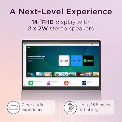 Lenovo IdeaPad Slim 3 Chromebook 2025, MediaTek Kompanio 520, 14 FHD Display (1920 x 1080), Chrome OS, 4GB LPDDR4X, 320GB Storage (64GB eMMC+256 GB MSD), Wi-Fi 6, for Business Student, w/Accessories