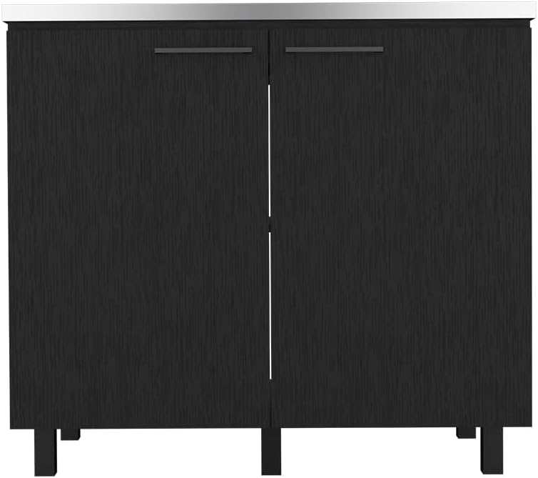 Cabinet with Storage, Storage Cabinet Accent Sideboard Buffet with Solid Wood Feet, for Hallway, Entry, Living Room,Kitchen, Blcak