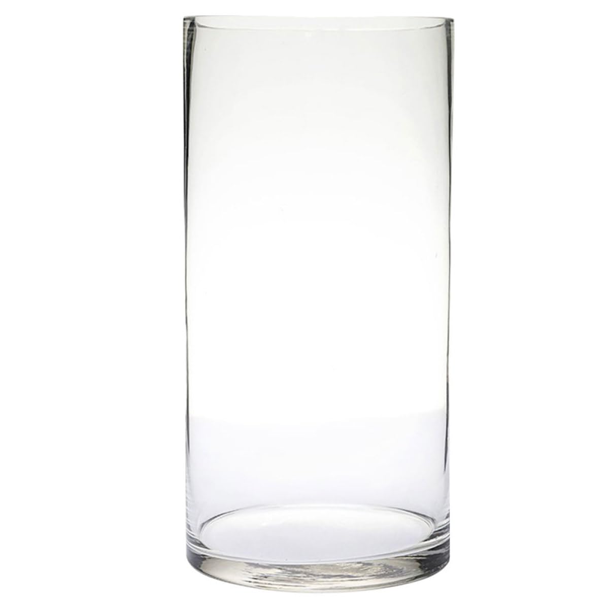 Vase en verre cylindrique Angoily transparent pour decoration moderne de salon