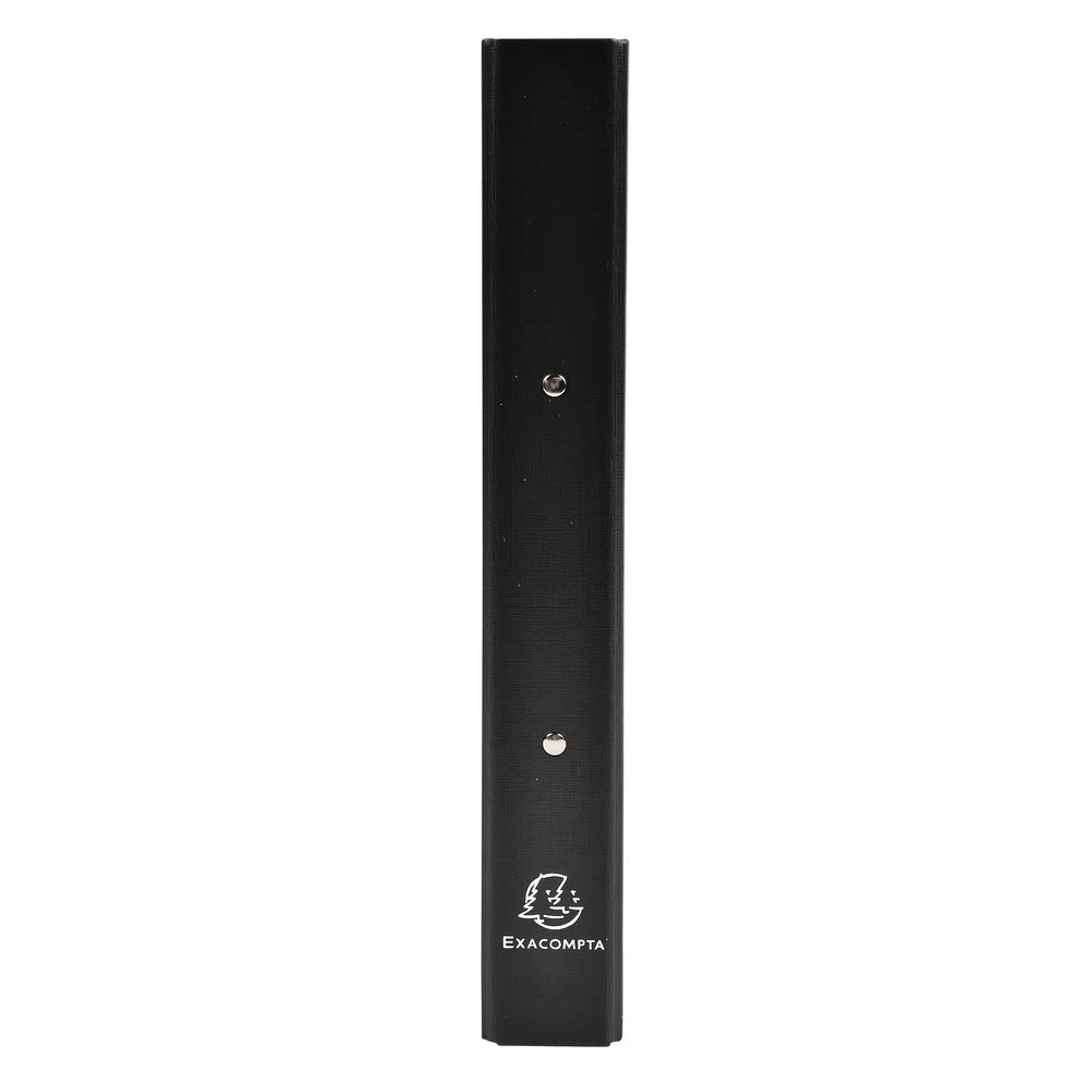 Exacompta 54371E 20er Pack Ringbücher 2 Ringe Füllhöhe 30mm, Rücken 40mm, für DIN A4 Kunststoffbezug aussen Papierbezug innen, schwarz