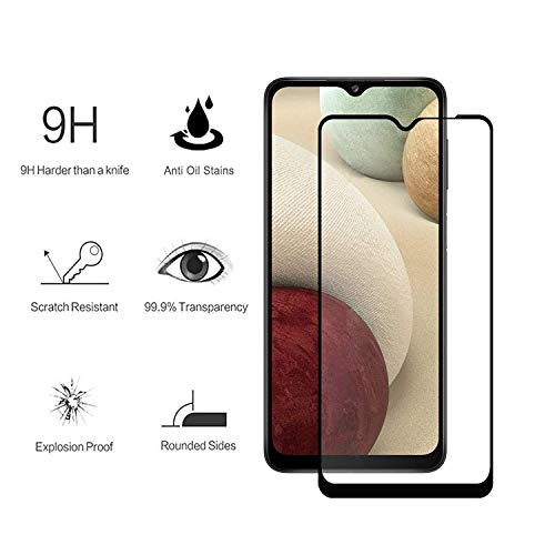 Image of Screen Protector for Samsung Galaxy M12 (Black) Tempered Glass Edge-to-Edge Screen Protector With Installation Kit