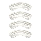 DIAFEBWANGHH 4 Paar Fersenpolster, Gel-Fersenpolster, Ferseneinlagen, Gel-Fersenkissen, Blasenprävention, Silikon-Fersenschutz, große Einsätze, Schuhkissen, 4D, Aufkleber für Fersen (4)