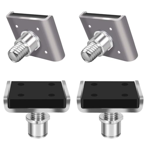 4 Pack Auto Adapters for 2 Post Lift - Car Lift Truck Adapter Accessories, Galvanized Steel Rubber Pads Fit, Spin-Up Frame Extensions Compatible with KT, ME, Challenger Auto Car Vehicle Lifts