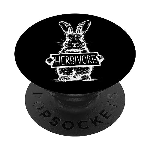 Herbívoro Conejo Declaración Vegetariano Vegano PopSockets PopGrip Intercambiable