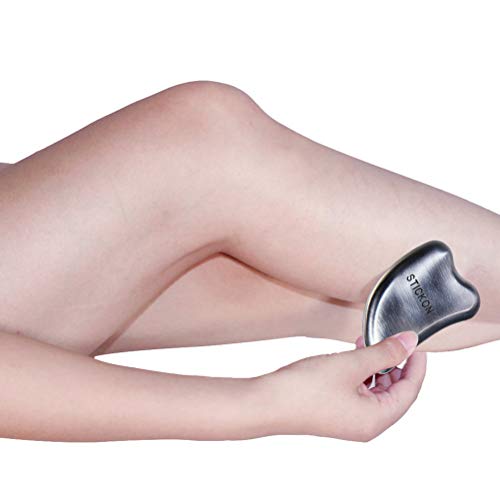 Image of STICKON Stainless Steel Gua Sha Scraping Massage Tool Set IASTM Tools Great Soft Tissue Mobilization Tool (Q Shape)