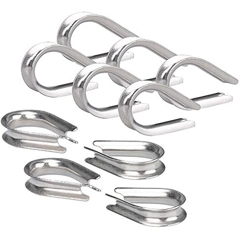 IMAGINE 10pcs 4mm Stainless Steel Cable Thimbles Cover