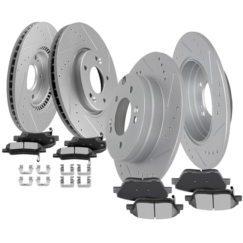 Image of Brake and Rotors Kits,SCITOO 4pcs Brake Rotors & 8pcs Ceramic Brake Pads