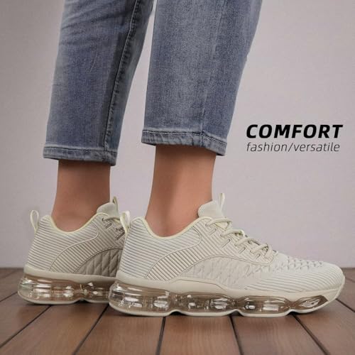 Image of Kapsen Womens Walking Running Shoes Air Cushion Breathable Fashion Tennis Sneakers Mesh Workout Casual Athletic Sports Gym