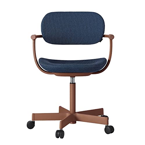 イトーキ オフィスチエア デスクチェア バーテブラ03 5本脚タイプ ミッドナイトブルー 【ベースカラー:チェスナットブラウン (F2)】 KG-825SD-F2B1