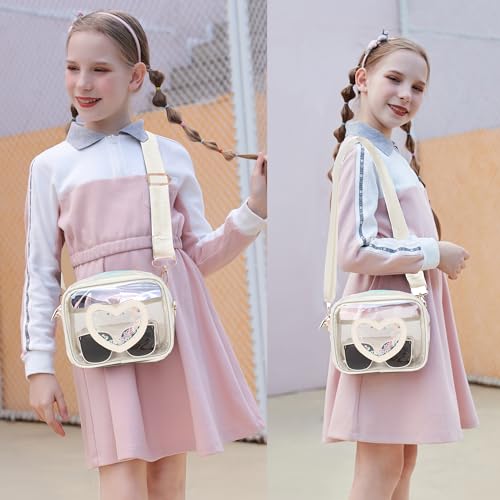 Clear Crossbody Bag for Women Girls Kids Purse Toddlers Shoulder Messenger Handbags Transparent Bags Wallet Pouch2