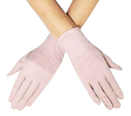 Lovful Women's Outdoor Uv Protection Cotton Touchscreen Anti-skid Driving Gloves