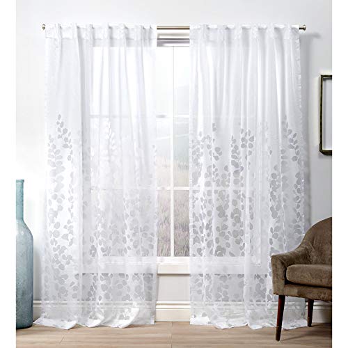 Exclusive Home Curtains Curtain Panel, Polyester Cotton Blend, Winter White, 54x96, W 54" x L 96" (1 Panels)