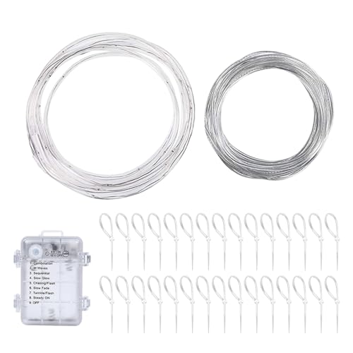 Cuerda de luces para exteriores impermeable, portátil, 12 colores, cadena de luces LED que cambian de color, funciona con pilas, portátil para piscina, coche, hogar, patio