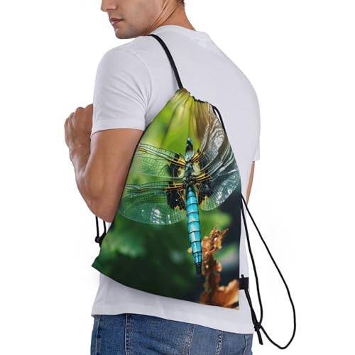dargonfly1 print Drawstring Bag Sack Gym Bag Ditty Bag for Gym Traveling, Hiking, Yoga, Shopping for Adult3