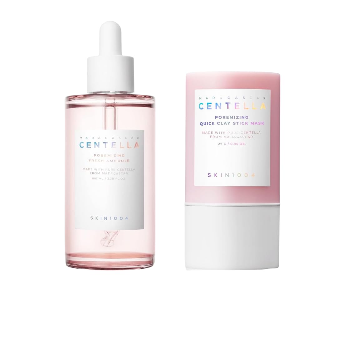 SKIN1004 Madagascar Centella Poremizing Fresh Ampoule 100ml and Poremizing Quick Clay Stick Mask