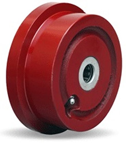 5" Cast Iron Flanged Wheel, 1000 lbs Capacity, Roller Bearings