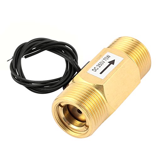 uxcell G3/4 inches Thread Liquid Water Flow Sensor Switch Flowmeter Fluidmeter 5-30L/min 62mm