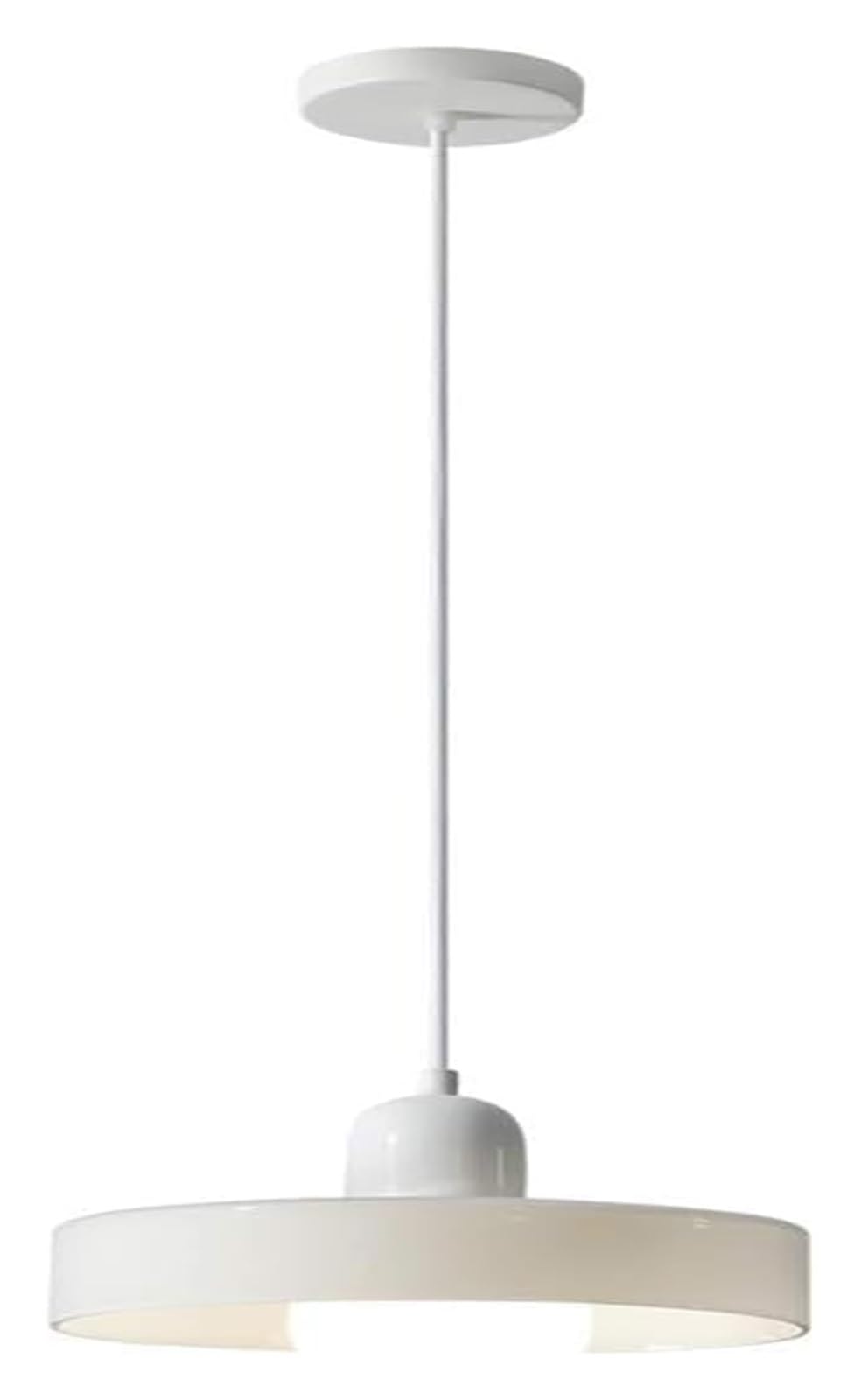 Plafonnier en métal blanc et suspension luminaire G9 pour îlot de cuisine