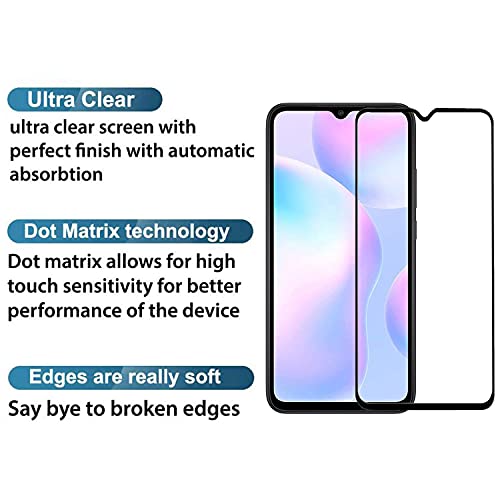 Image of DD SON (Black 11D Tempered Glass for Samsung, Redmi etc (Q-Redmi 9 Activ /9A /9 /C3)