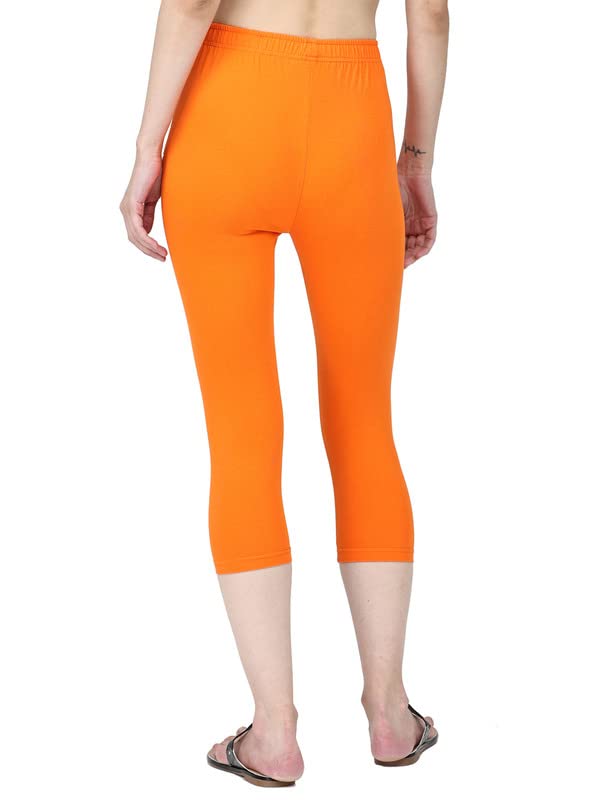 Image of Robinbosky Premium Stretchable Cotton Capri Legging for Women | Suitable for Formal wear & Casual wear | High-End Elastic Makes. The Leggings Squat Proof and Durable for Travel, Yoga, & Workout.