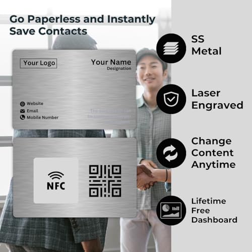 tinydabba SS steel finish NFC & QR-Enabled Business Card | Smart Digital Visiting Card by tinydabba | Custom design - 6