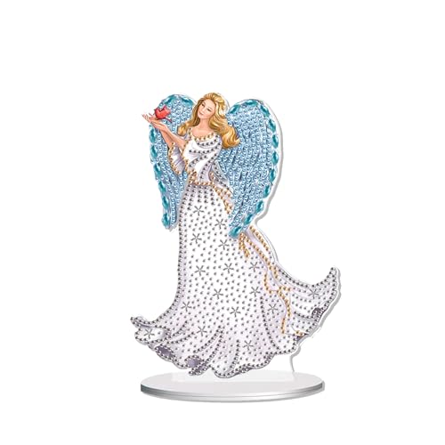 Kit de peinture diamant fée et ange TDFERAN 12x20 cm pour déco bureau