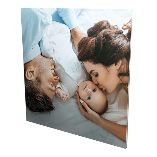 wandmotiv24 Aluminium-Wandbild - Foto auf Aluminium mit Online-Vorschau - personalisiertes Alubild - Bild mit Wunschmotiv - Fotogeschenk - 20x20 cm