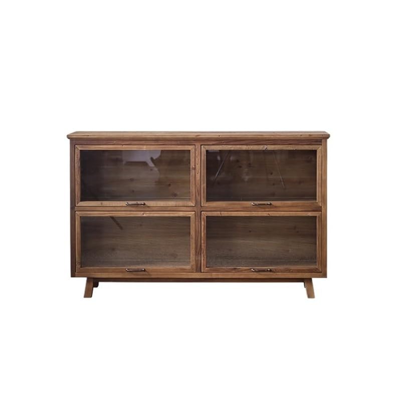 Credenza Credenza Della Cucina Credenza In Legno Di Pino, Stile Vintage Invecchiato, Adatta For L'esposizione Del Soggiorno, Della Caffetteria, Pensione O Mobile Da Tè A Parete Credenza Mobile bar