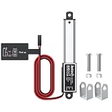 Justech Mini siłownik liniowy 12 V, 9,8 kg/96N-2 cala/50 mm mikro-liniowy siłownik 12 V z wodoodpornością IP54, wyłącznik krańcowy, wsporniki montażowe do automatyki domowej, trackera solarnego