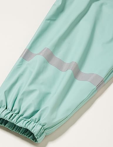 Playshoes Matschhose Regenlatzhose Fleece-Futter Unisex Kinder Wind- und wasserdichte Regenhose Regenbekleidung, grün Pastell, 92