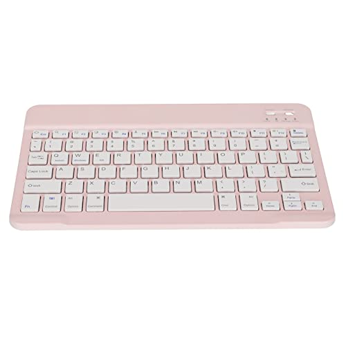 Zunate Teclado Bluetooth Inalámbrico, Teléfono Móvil Ergonómico Compacto Universal/Tableta/Ordenador Portátil/máquina de Escribir de PC, para Android/iOS/Windows(Rosa)