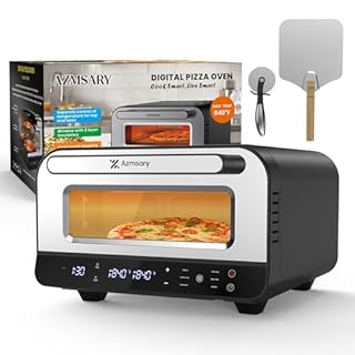 Four à pizza électrique - 6 programmes, 1700 W, température maximale 450 °C, idéal pour les pizzas de 32 cm - 5 en 1 : pizza, grill, maintien au chaud, cuisson et pâtisserie
