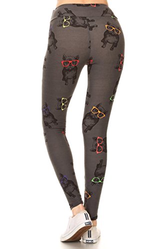 Leggings Depot LYX-R718 High Waisted Checkered & Animal Print Leggings thumb #2