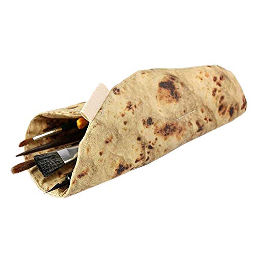 WUYANSE Estuche portalápices en Rollos de Burrito, Bolsa de bolígrafos para Bolso de pastelería de Burrito Creativo, Material Escolar, 22 x 22 cm