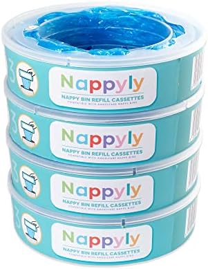 Tommee Tippee Twist And Click Advanced Nappy Bin Refill Cassettes, Sustainably Sourced Antibacterial Greenfilm Pack Of 3 - View #5