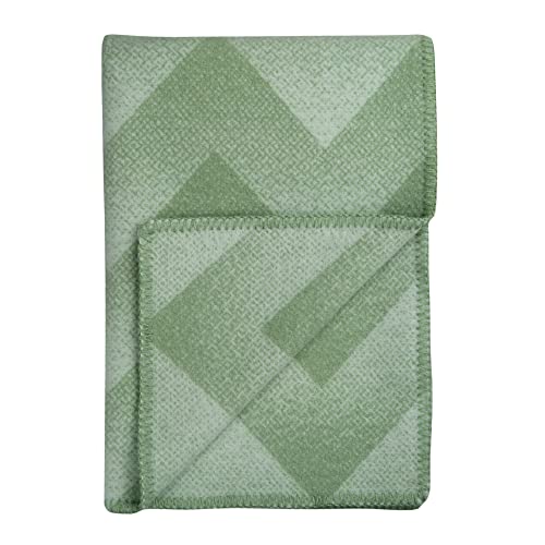 RØROS TWEED Lynild - Wolldecke aus norwegischer Lammwolle - Design von Andersson & Voll - Deckenmaße: 135 x 200 cm (1458 - Mint, 135 x 200 cm)