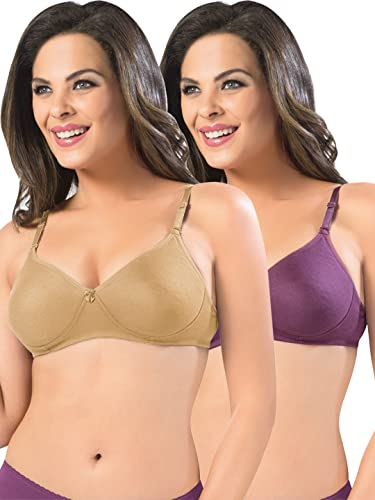 Image of SONARI Women's Non-Padded T-Shirt Bra | Wire-Free, Medium Coverage, Comfortable Polyester-Cotton Blend Fabric | Adjustable Straps, Ideal for Sports Catwalk